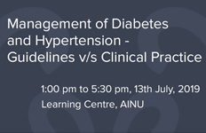 Management of Diabetes and Hypertension
